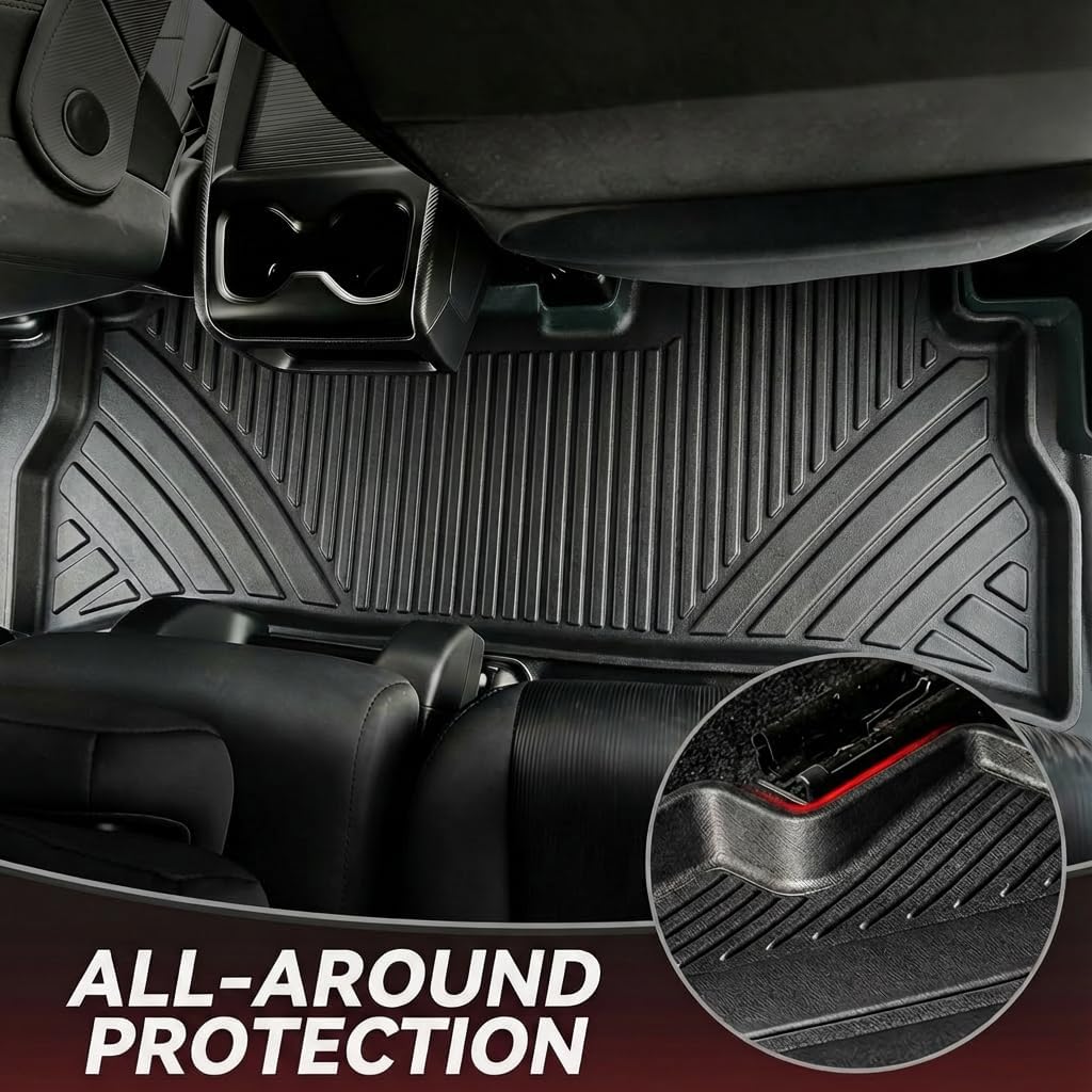 YITAMOTOR Floor Mats Fit for 2024 2025 2026 Chevrolet Trax ACTIV/LS/LT/RS, TPE All Weather Custom Fit Floor Liners & Cargo Mat for Chevy Trax Accessories, Automotive 1st & 2nd Row Car Mats Set, Black