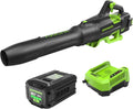Greenworks 80V (700 CFM / 170 MPH) Brushless Cordless Leaf Blower (Turbo Button, Cruise Control, 26 CC Gas Equivalent), 2.5Ah Battery (200 Wh Max) + Rapid Charger