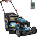 SENIX 201cc 22' 3-in-1 Gas Lawn Mower, Variable Speed Rear Wheel Self-Propelled Mower, Mulching, Bagging, Discharging, Foldable, 6 Cutting Height Adjustable, for Garden Yard