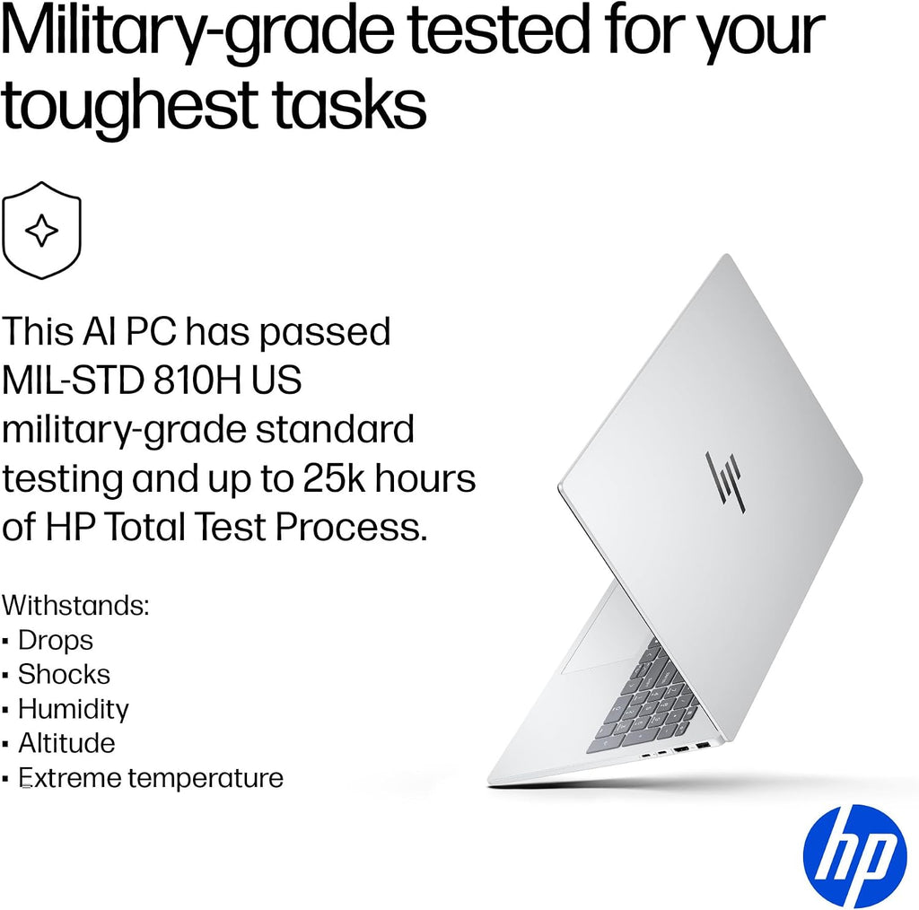 HP OmniBook 7 16 inch AI PC, 2K Touchscreen, Intel Core Ultra 7 255H, 16 GB RAM, 2 TB SSD, NVIDIA GeForce RTX 4050 Laptop GPU, Windows 11 Home, Glacier Silver, 16-ay0500nr