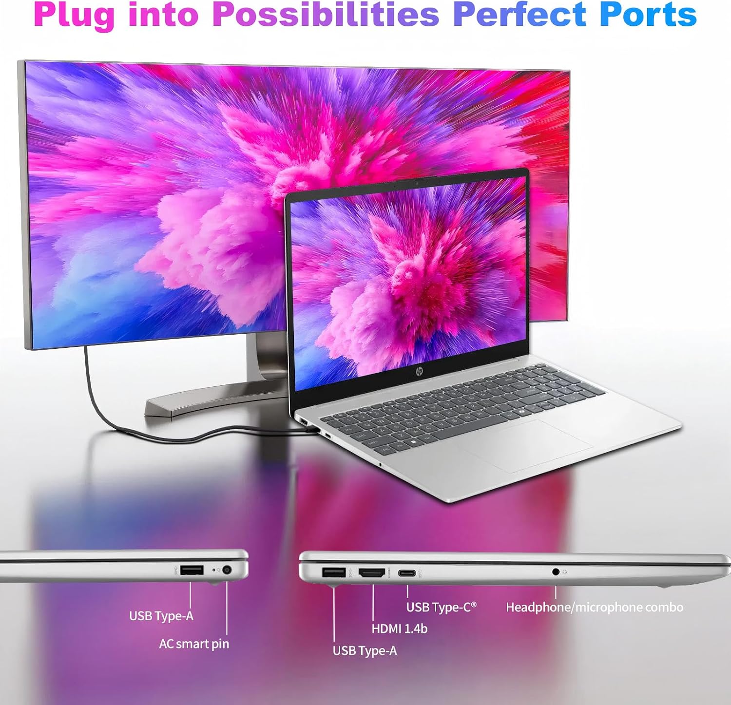 HP 15.6 Touchscreen Laptop Computer for Business, Intel 10-Core i7-1355U(up to 5.0 GHz), 15.6' FHD Touch Screen, 32 GB RAM, 1 TB SSD, Iris Xe GPU, Wi-Fi 6, Copilot, Long Battery Life, Windows 11 Pro