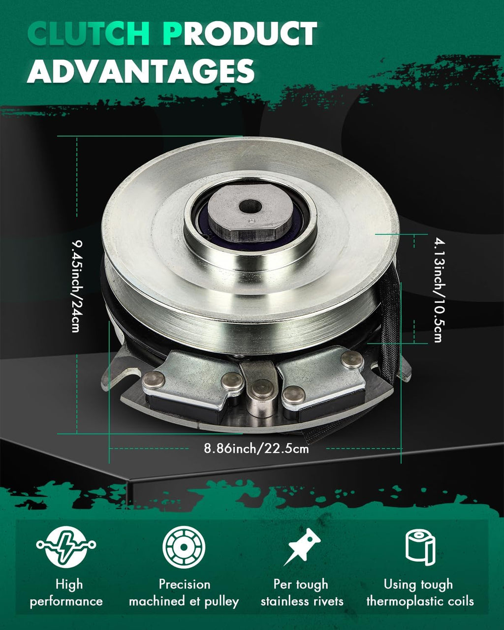 Electric Lawnmower, SCITOO PTO Clutch Fits for AYP, for Bobcat, for Bunton, for Case, for Craftsman, for Dixon, for Ferris, for Jonsered, for Kees, for Massey Ferguson, for Roper, for Toro 2188151