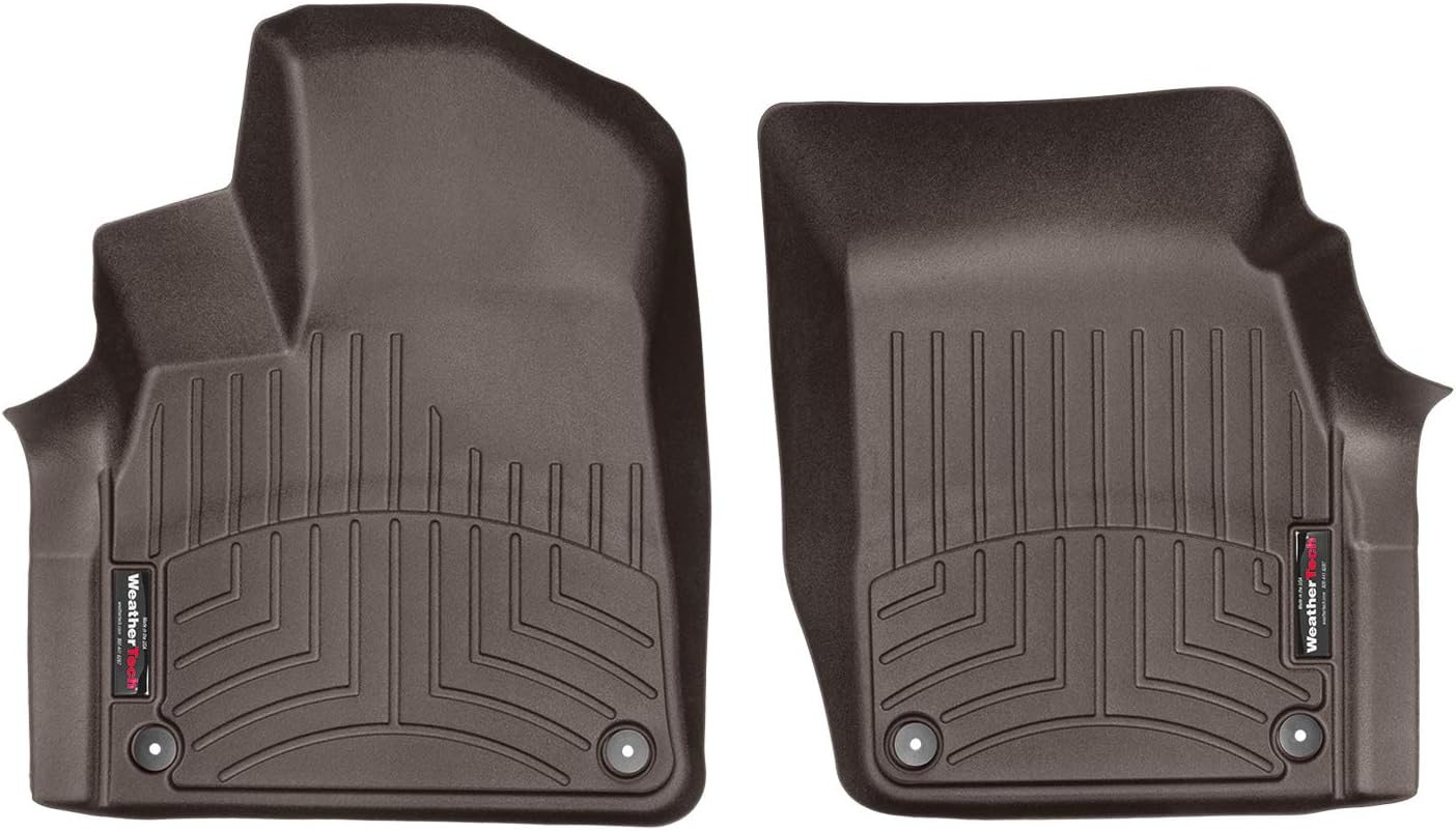 WeatherTech Custom Fit FloorLiners for Audi SQ7, SQ8, SQ8-1st Row (478871), Cocoa