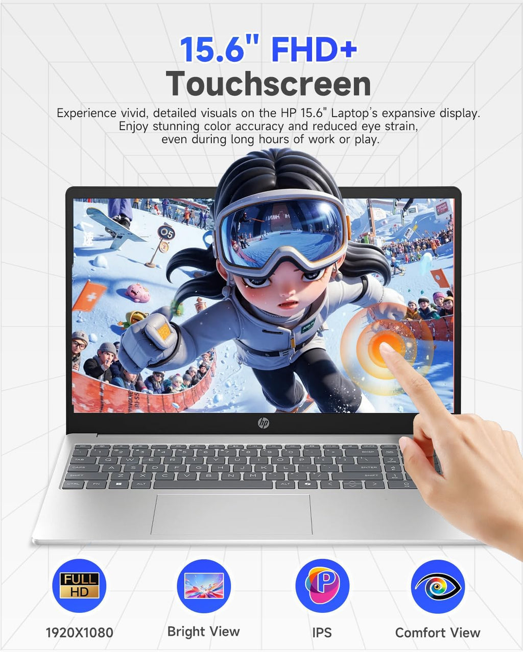 HP 2025 15.6' Touchscreen Business Laptop, AMD Ryzen 7 7730U (8-Core, Beats i7-1355U), 16GB RAM 1TB SSD, Numeric Keyboard, Copilot Key, Wi-Fi 6, Windows 11 Pro, w/Accessories