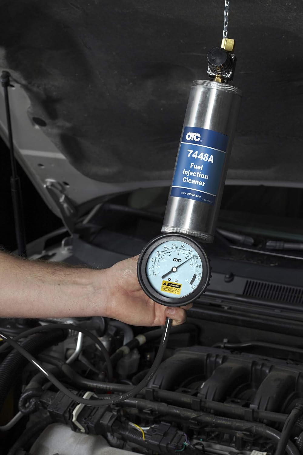 OTC 7448A Fuel Injection Cleaner Tool - Use Tool with Compressed Air and Cleaning Chemicals for Effective Direct Fuel Rail and Injection System Cleaning