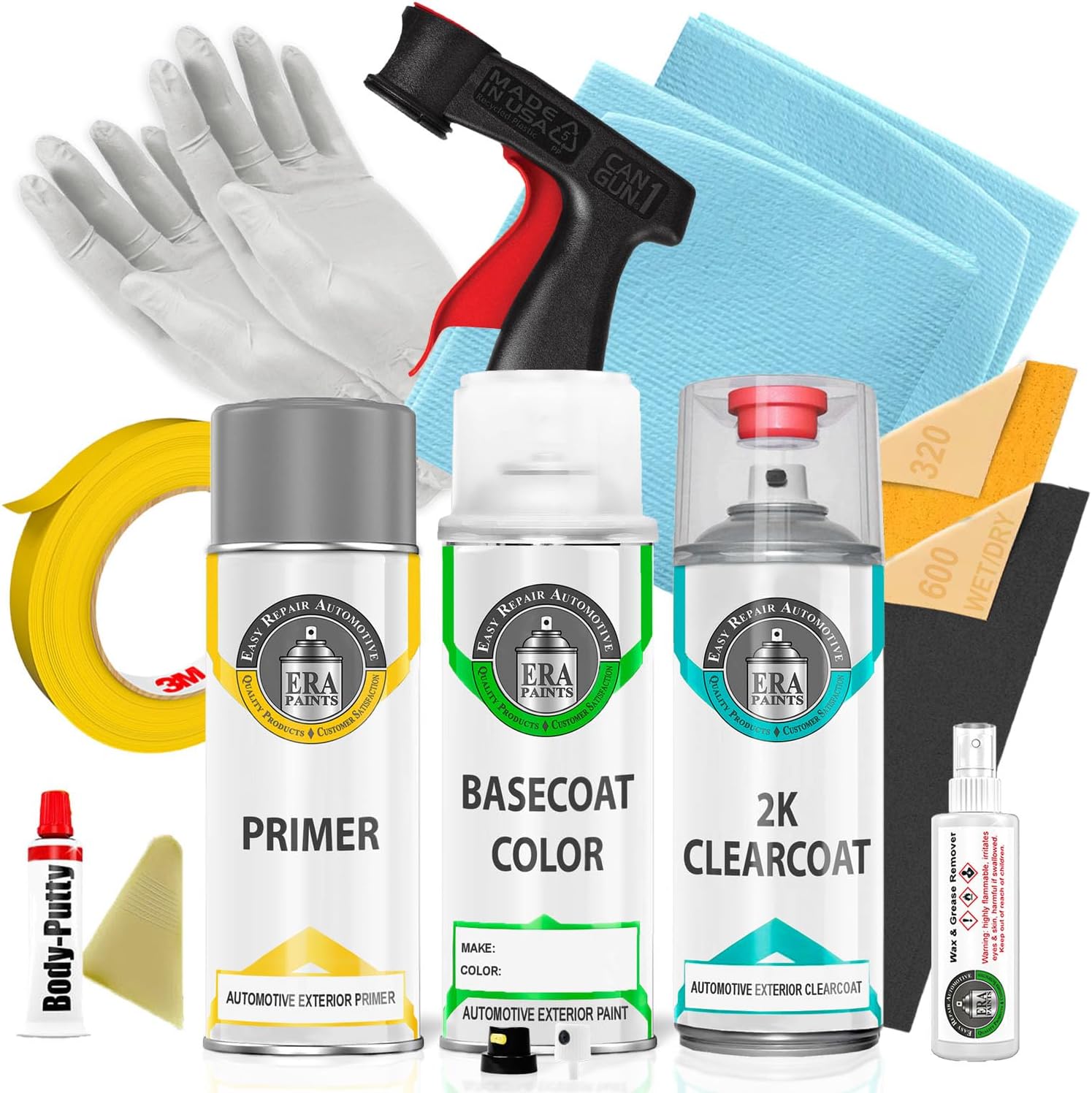 ERA Paints A4A - True Red for MAZDA Exact Match Automotive Touch Up Paint Spray - 2K Pro Kit