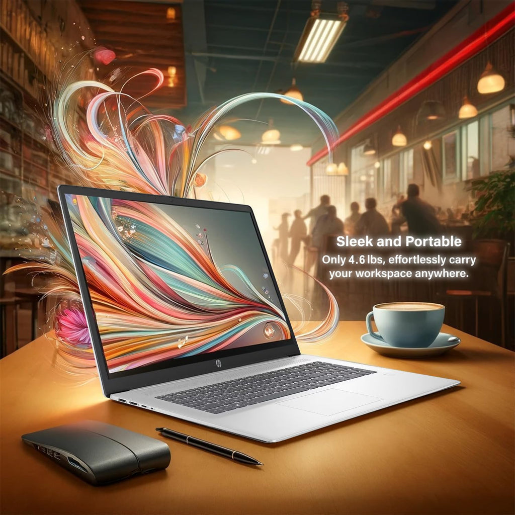 HP 2025 New 17 inch Laptop Computer • 32GB RAM • 1.5TB SSD (1TB PCIe SSD withHP P500 512GB Portable SSD) • AMD Ryzen 5 7430U 6-Cores Processor • Windows 11 Home with Microsoft 365