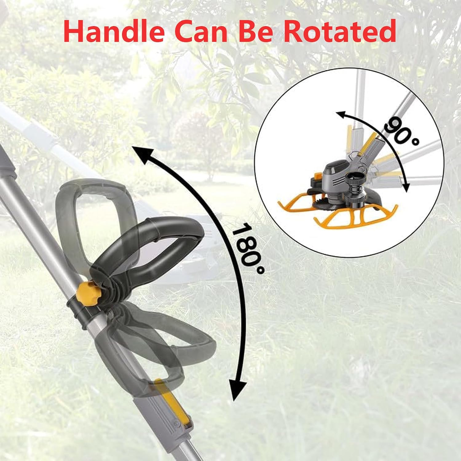 Cordless Weed Wacker & Edger, 3-in-1 Weed Trimmer Battery Operated, Electric Grass Edger Trimmer with 3 Cutting Blade Types, Lawn Mower for Patio Lawn Garden