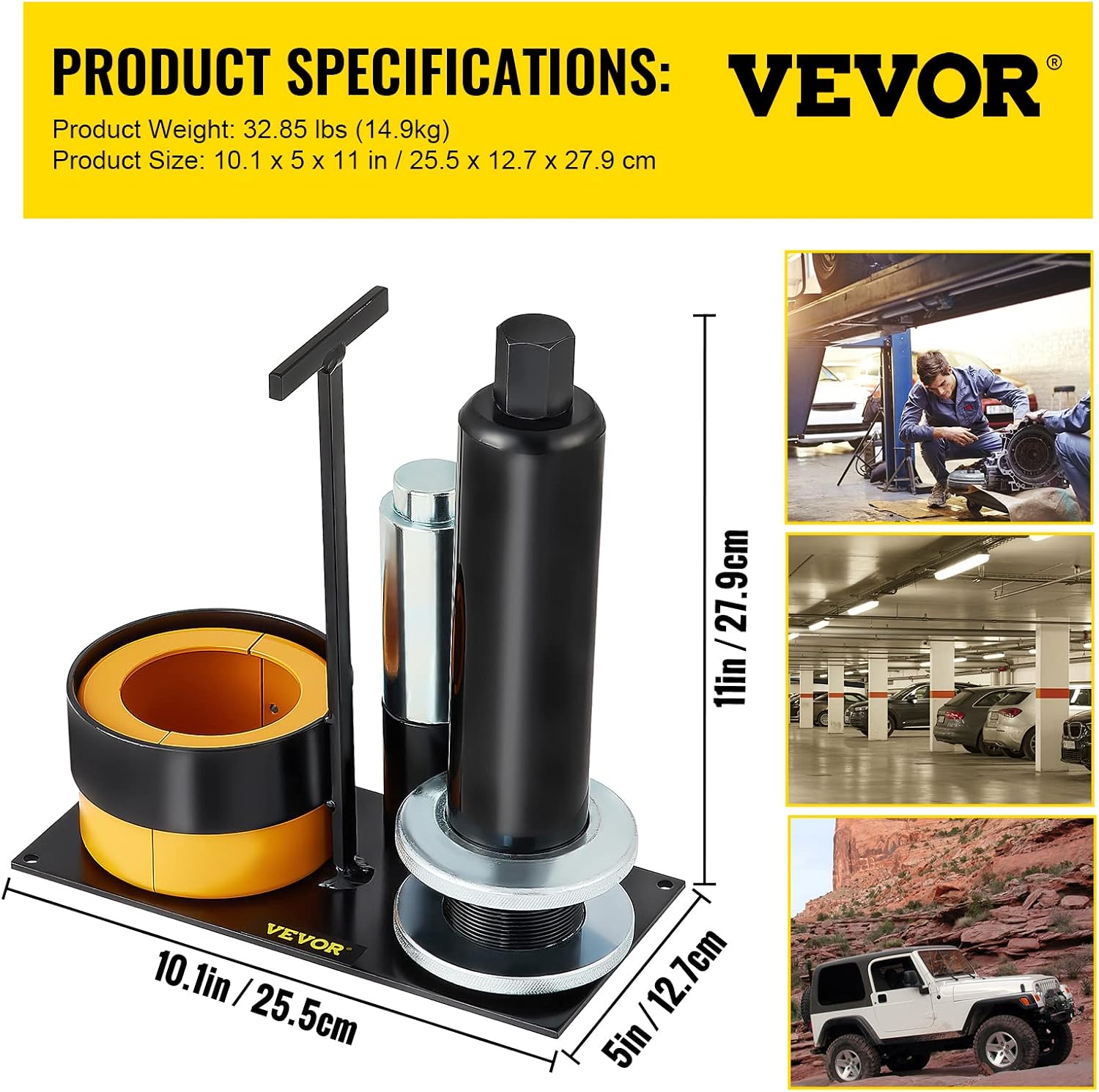 VEVOR Carrier & Pinion Bearing Puller, Compatible with Dana 30,40,50,60,70, 80, Ford 10.25' Bearings, Pinion Puller Tool with 3 Clamshells, 45# Steel Clamshell Bearing Puller for Auto Repair