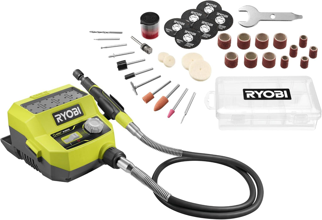 RYOBI ONE+ RRTS18-0A35 18V Cordless Mini Tool – 35 Accessories Included, Variable Speed up to 35000 rpm, Ideal for DIY, Modelling, Engraving