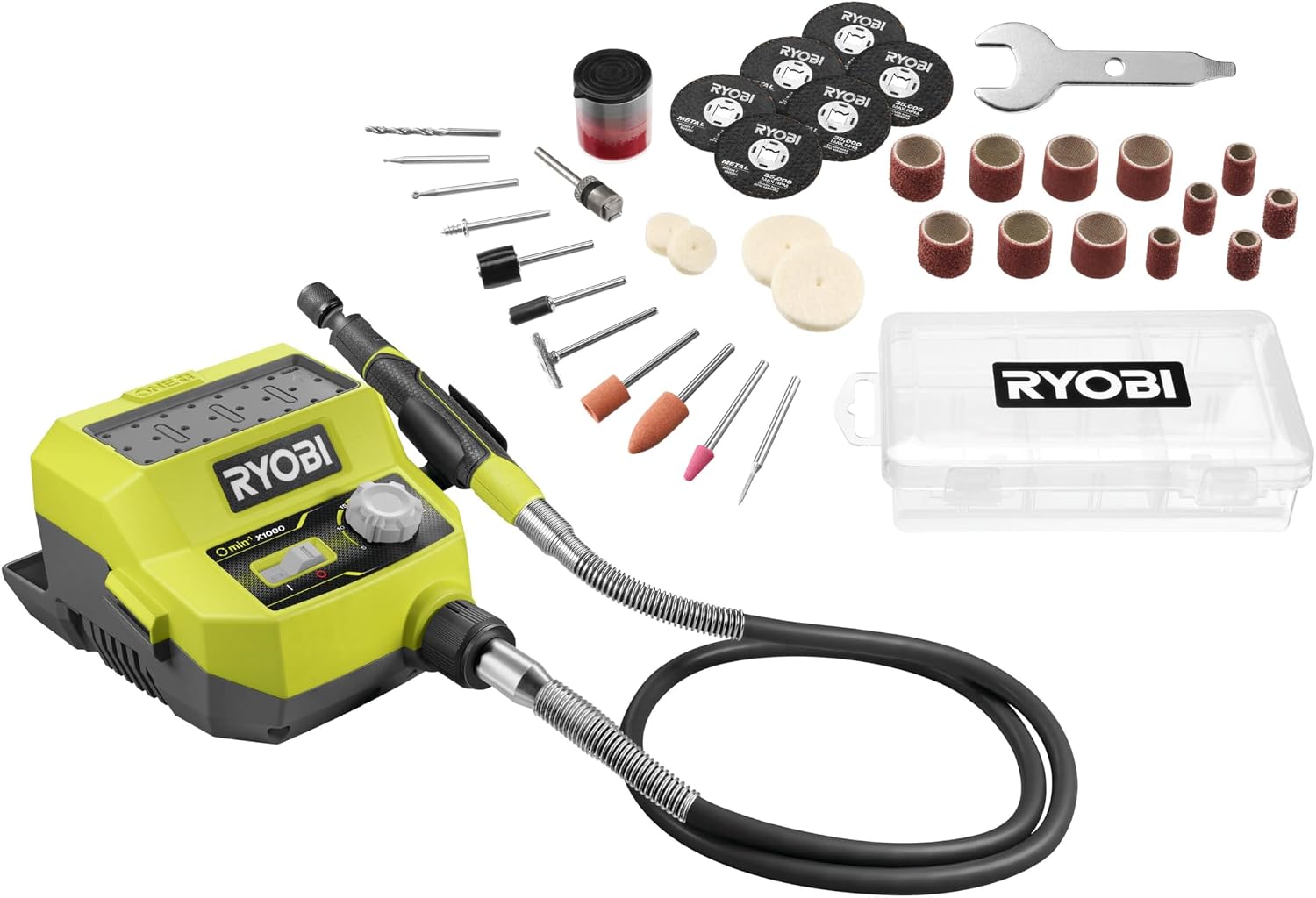 RYOBI ONE+ RRTS18-0A35 18V Cordless Mini Tool – 35 Accessories Included, Variable Speed up to 35000 rpm, Ideal for DIY, Modelling, Engraving