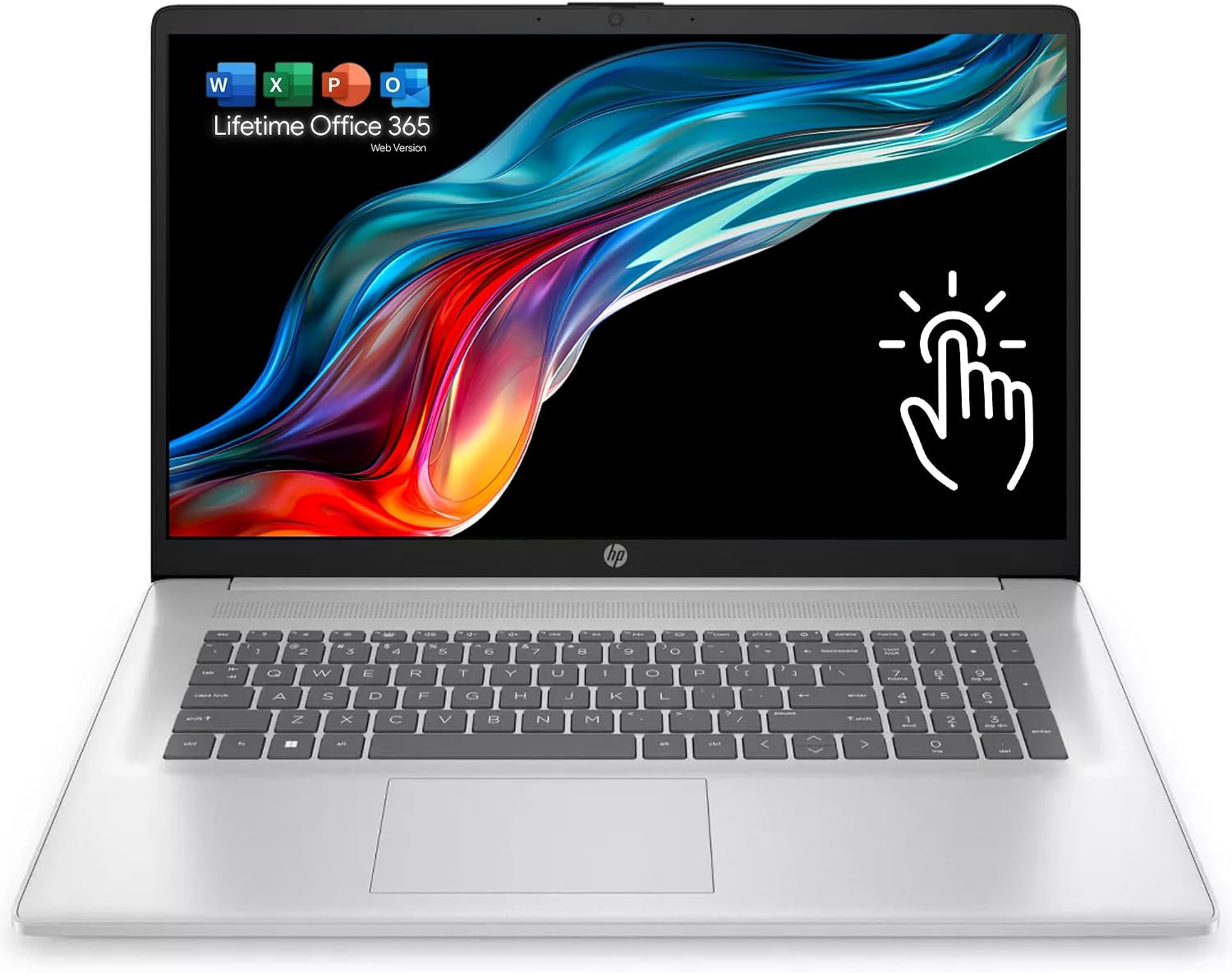 HP 17.3' Laptop Computer - Touchscreen Display - 32GB RAM - 1TB SSD - Microsoft Office 365 for The Web - Intel 8-Cores - 10-Key Number Pad - Windows 11 W/O Mouse