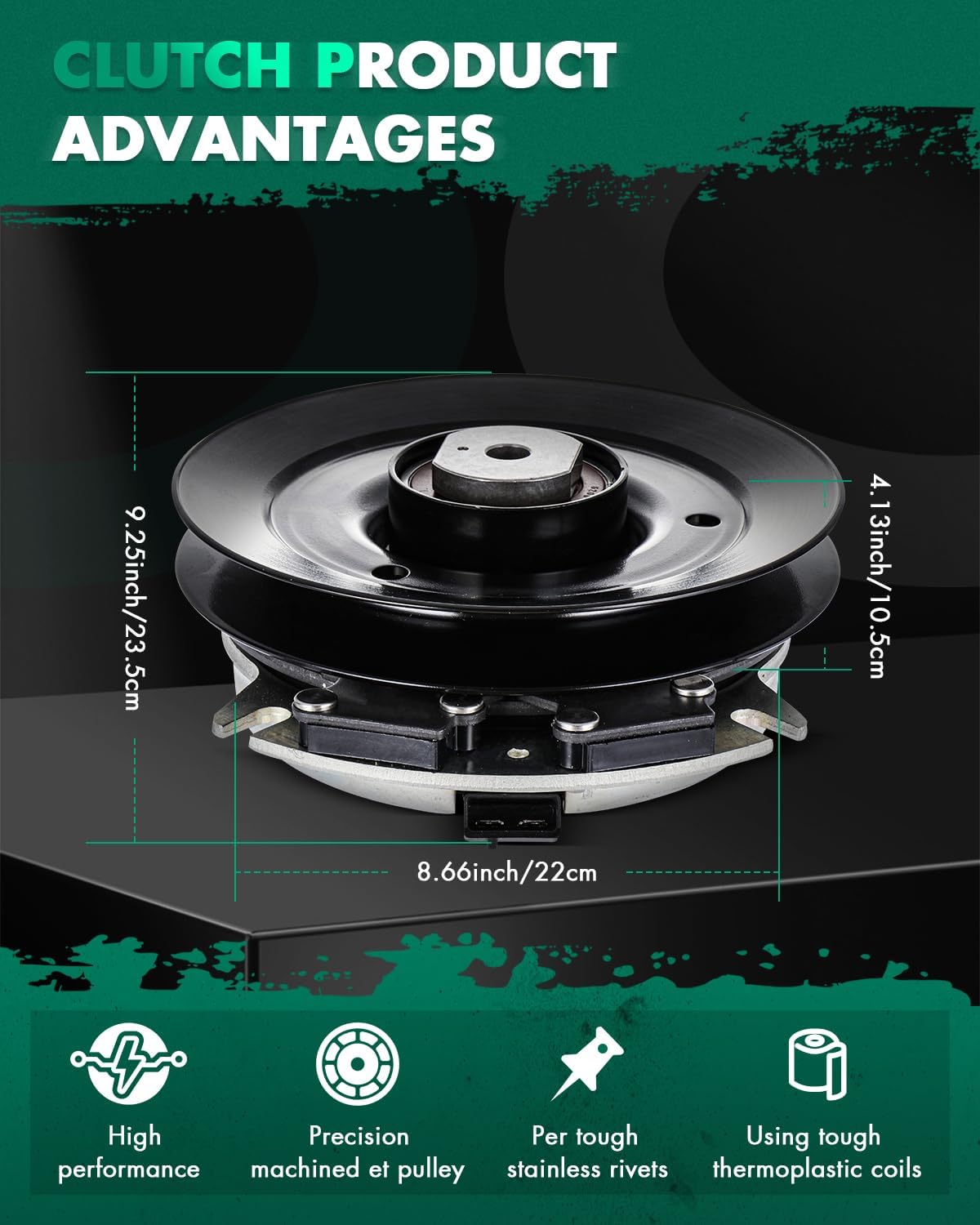 Electric Lawnmower，SCITOO PTO Clutch Fit For Exmark: 103-2453, 103-3244, 103-6589, 109-7666 / for Toro: 103-2453, 103-3244, 103-6589, 109-7666