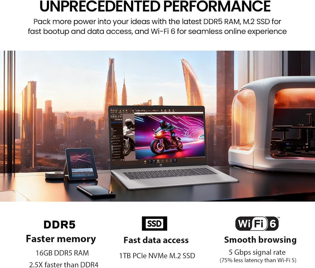 2026 HP 17 Inch Laptop Touchscreen Computer Notebook, 17.3 HD+ IPS Touch screen Business Laptop AI PC, 15th Gen Intel 12-Core Ultra 7, 16GB DDR5 RAM 1TB SSD | Windows 11 Pro | Backlit 10-Key | Wi-Fi 6