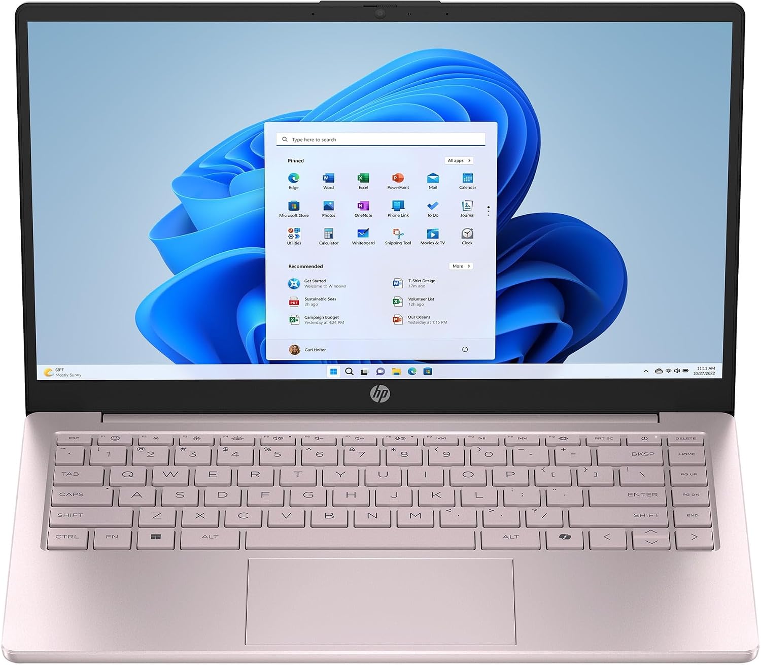 HP 14-EP200 Personal Laptop, 2025, 14' 1366x768, Intel-4 CoreIntel Processor N150, 32GB DDR4, 128GB eMMC+1TB SSD, Win11 Home, Wi-Fi 6, BT 5.3, 720p HD Camera, Tranquil Pink