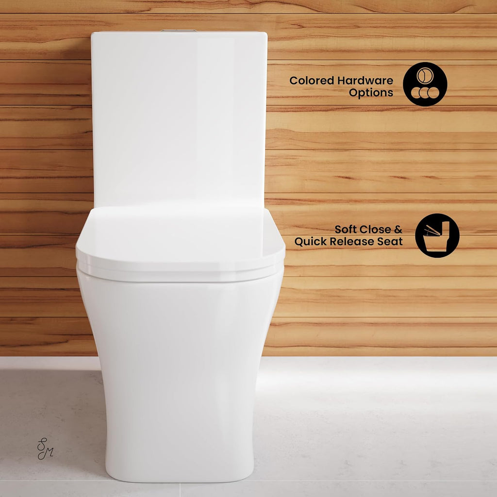 Swiss Madison Well Made Forever SM-1T106 Concorde One Piece Toilet, Glossy White