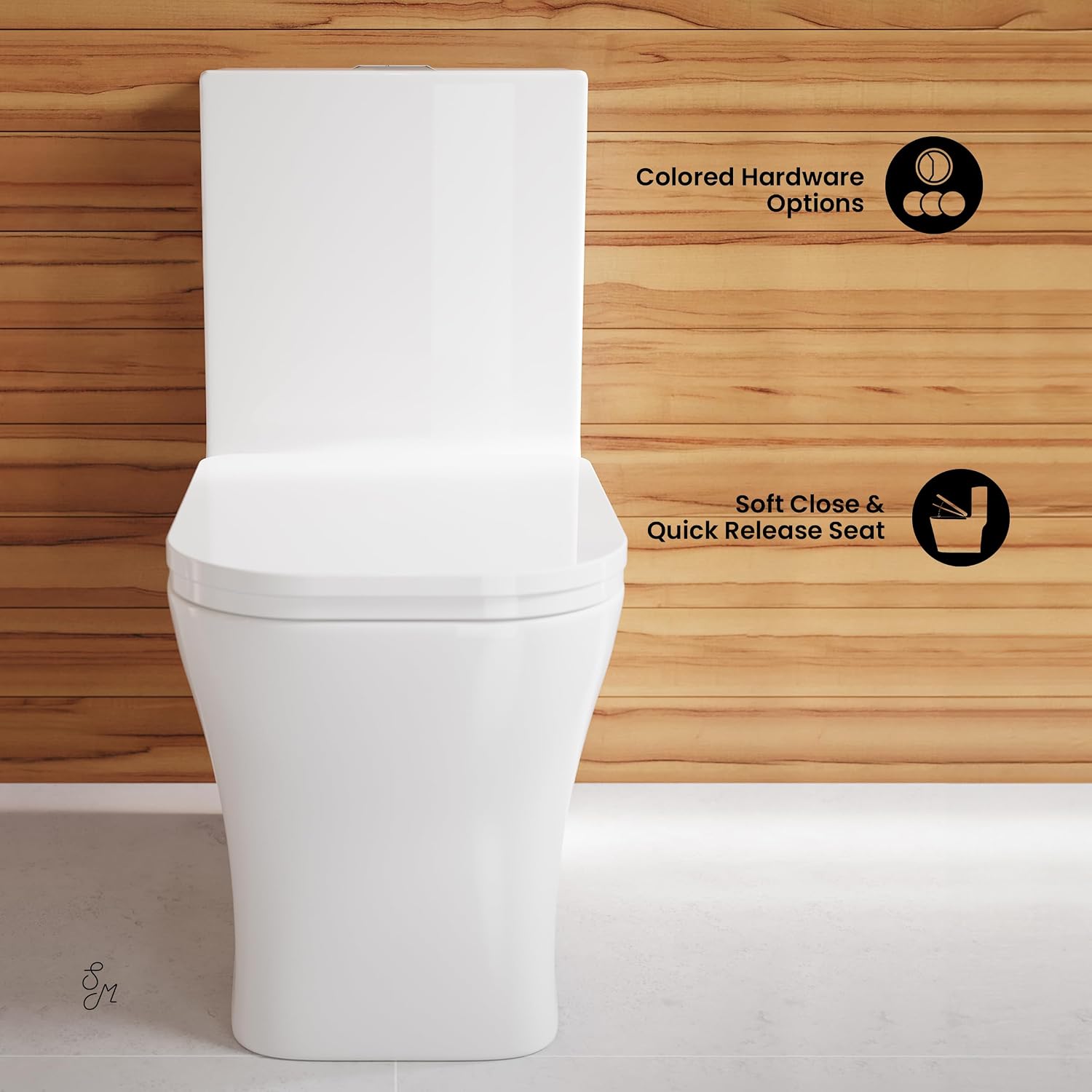 Swiss Madison Well Made Forever SM-1T106 Concorde One Piece Toilet, Glossy White