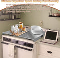Stainless Steel Gas Stove Top Cover, Noodle Board Cooktop Cover, Kitchen Organizer for Gas and Electric Stove Range Expanding Kitchen Space, Large Size 36'x 23.6'x3', Sliver