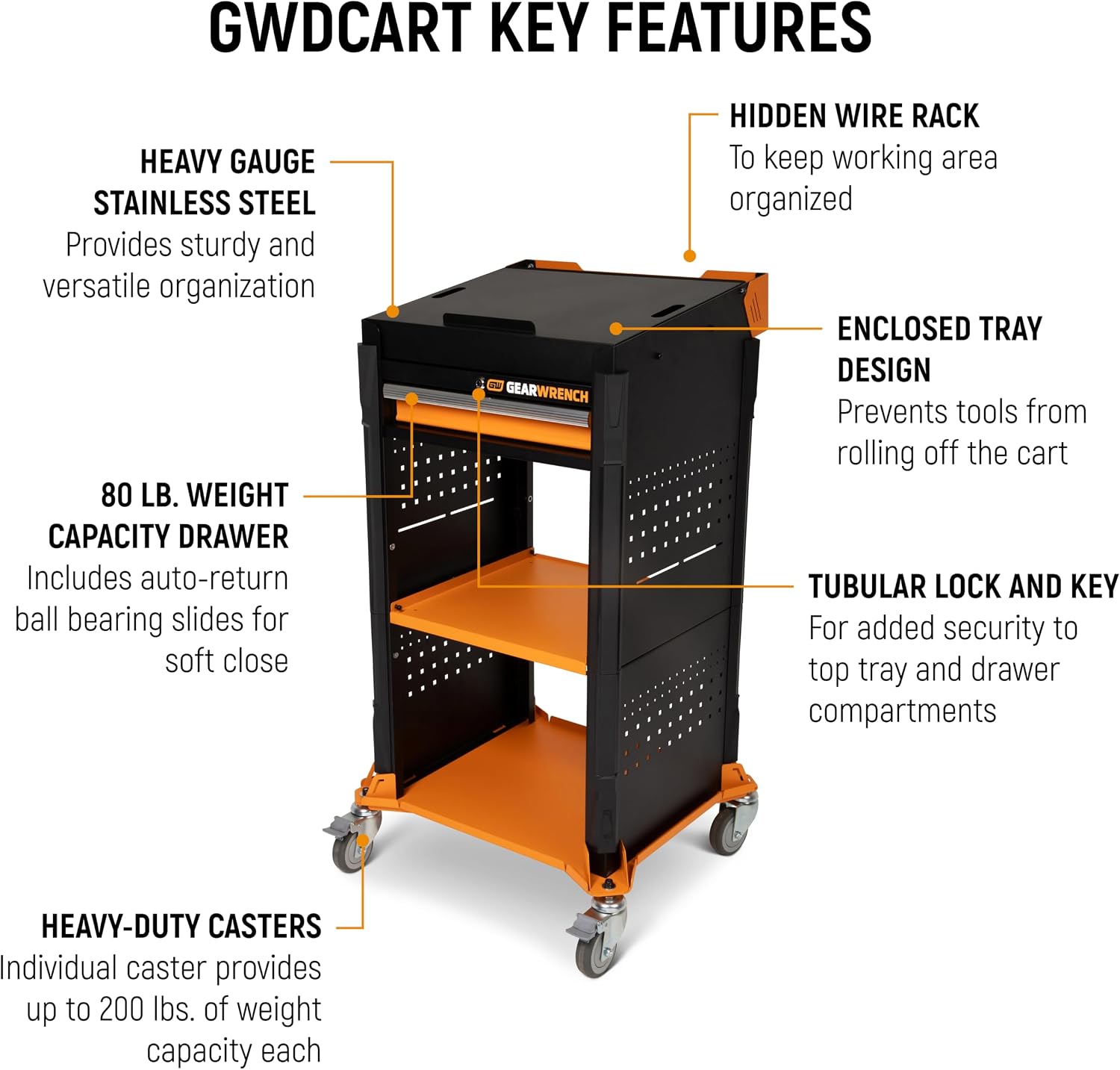 GEARWRENCH 5 pc. Automotive Diagnostic Set with Cart – 10' Bidirectional Diagnostic Tablet, TPMS Programming Tool & 20 Rubber Valve Sensors, HD USB-C Endoscope Camera, Mobile Work Cart | GWSMARTMOD