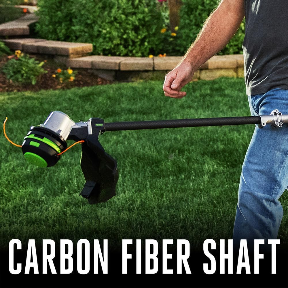 EGO Power+ String Trimmer, Battery Powered, 16' Trimmer for Weeds and Grass with POWERLOAD, Telescopic Carbon Fiber Shaft, Includes 56V 2.5Ah Battery and Charger - ST1611T