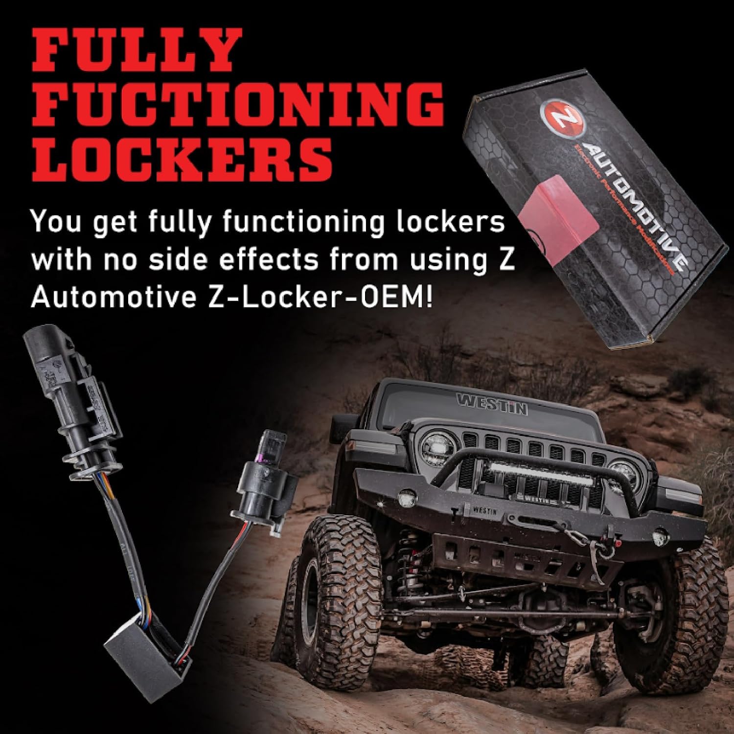 Z Automotive Z Locker OEM fits 2020-2024 Wrangler JL Gladiator JT Rubicon | Fully Functioning Lockers with No Side Effects, Easy Installation | Z_LKR_OEM