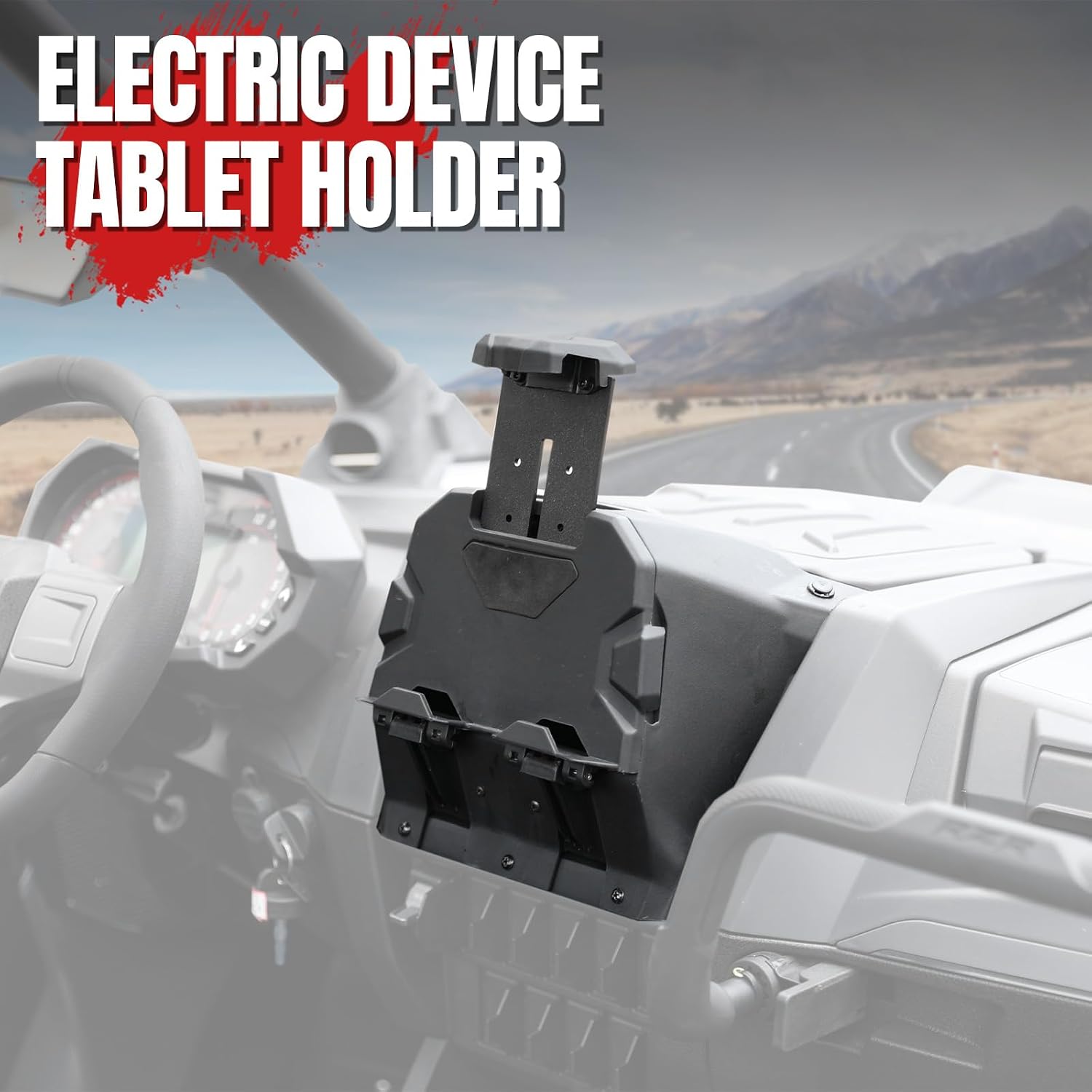 A & UTV PRO Tablet Holder& Center Console Dashboard Storage Box for 2020 2021 2022 2023 2024 Polaris RZR PRO XP/XP4, 2022 2023 RZR PRO R/Turbo R, GPS Phone Ipad Mount Holder Organizer Tray Accessories