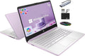 HP 14' Laptop 2025 Business Student Slim Computer, Lifetime MS Office, Copilot AI, Quad-Core Intel CPU, 16GB RAM, 628GB Storage (128GB UFS+500GB Ext), MarxsolAccessory, Wi-Fi 6, Win 11 Pro, Lavender