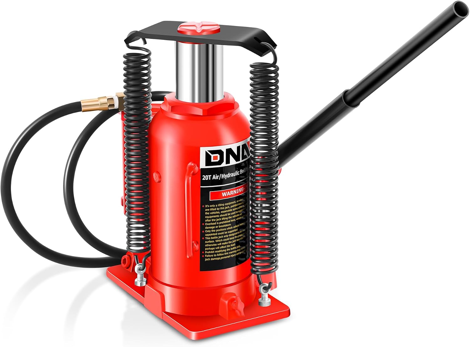 ‎DNA Motoring Air Hydraulic Bottle Jack - 20 Ton (40,000 lbs) Capacity, Manual Handle and Air Pump for Car Pickup Truck RV Auto Repair,TOOLS-00323