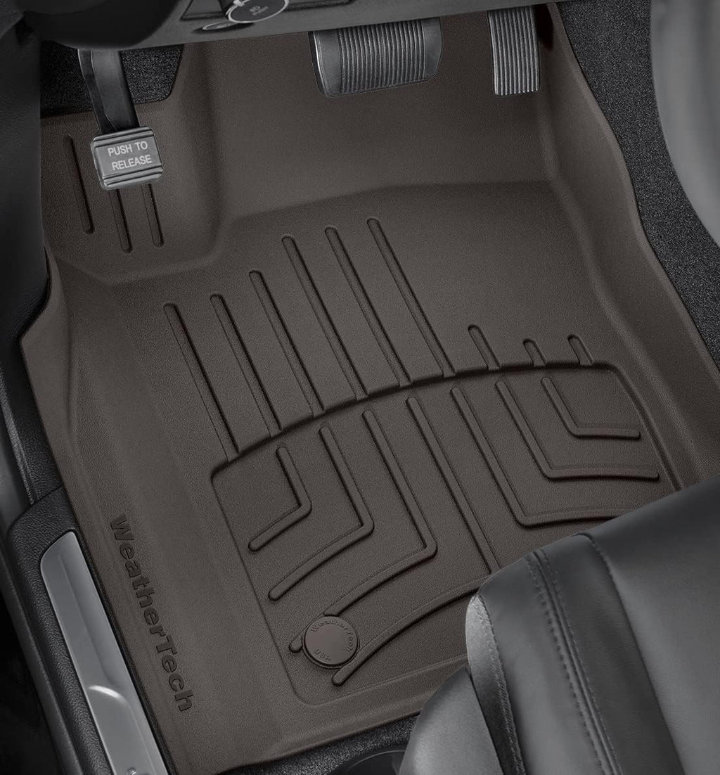 WeatherTech Custom Fit FloorLiners for Subaru Outback - 1st Row (477081), Cocoa