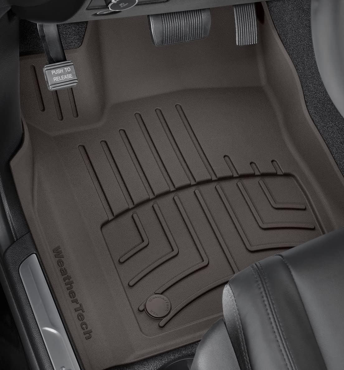WeatherTech Custom Fit FloorLiners for Subaru Outback - 1st Row (477081), Cocoa