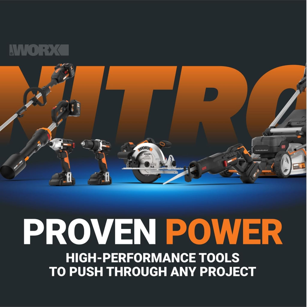 Worx 40V Cordless Lawn Dethatcher, 2 in 1 Dethatcher & Scarifier with Brushless Motor, Electric Dethatcher Removes Deep Thatch & Improves Grass Health, 2 × 4.0 Ah Batteries & Charger Included, WG855