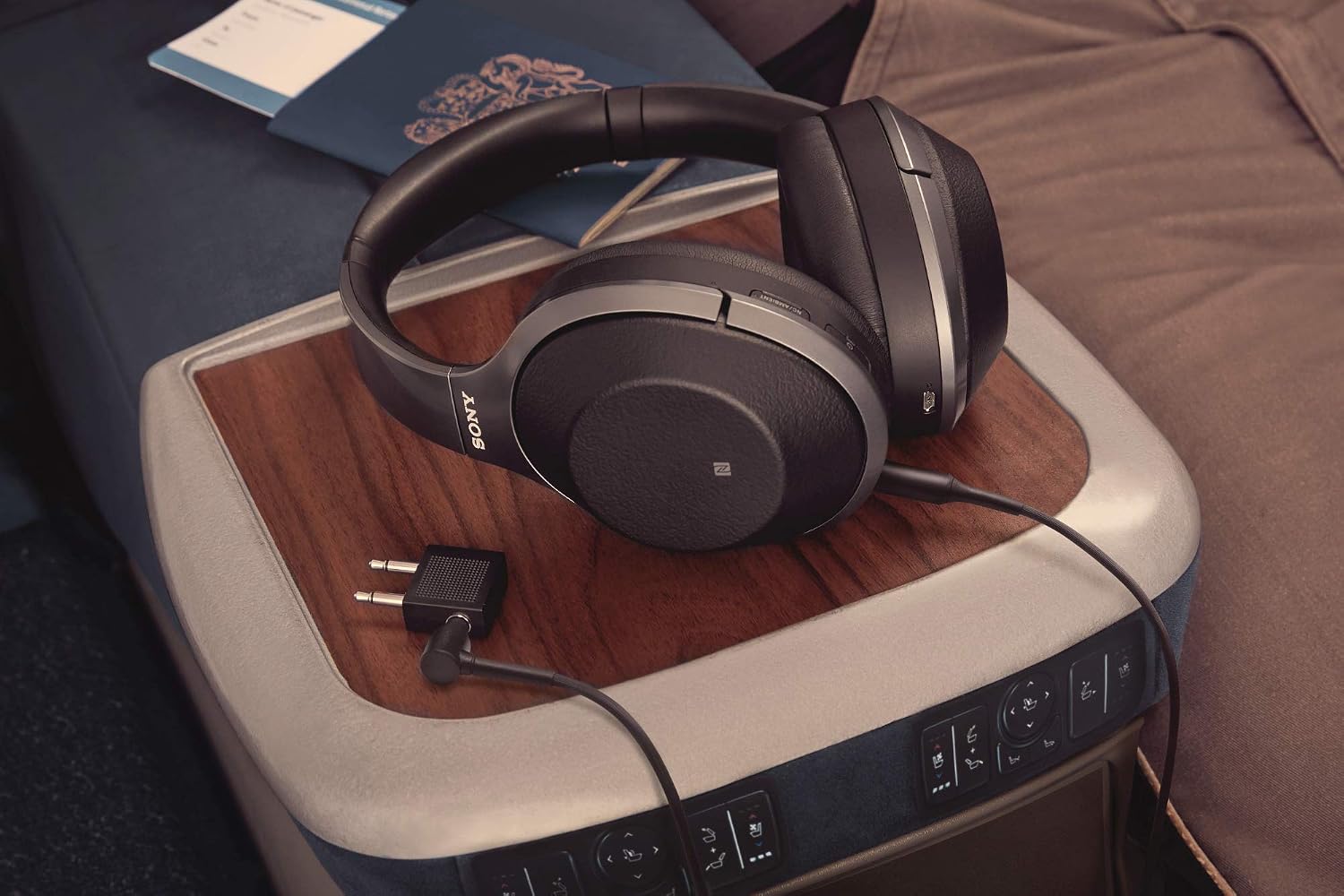 Sony Noise Cancelling Headphones WH1000XM2: Over Ear Wireless Bluetooth Headphones with Microphone - Hi Res Audio and Active Sound Cancellation - Black (2017 model)