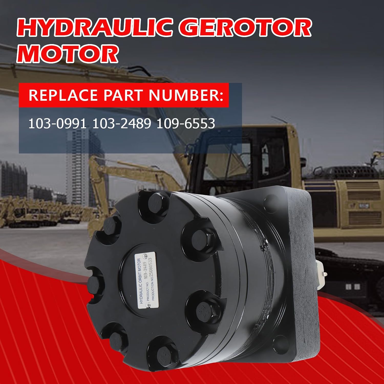 103-0991 103-2489 109-6553 Hydraulic Wheel Motor Direct Replacement for Exmark Lazer Z XP XS Toro Z-Master Mower Series Cast Iron High Torque
