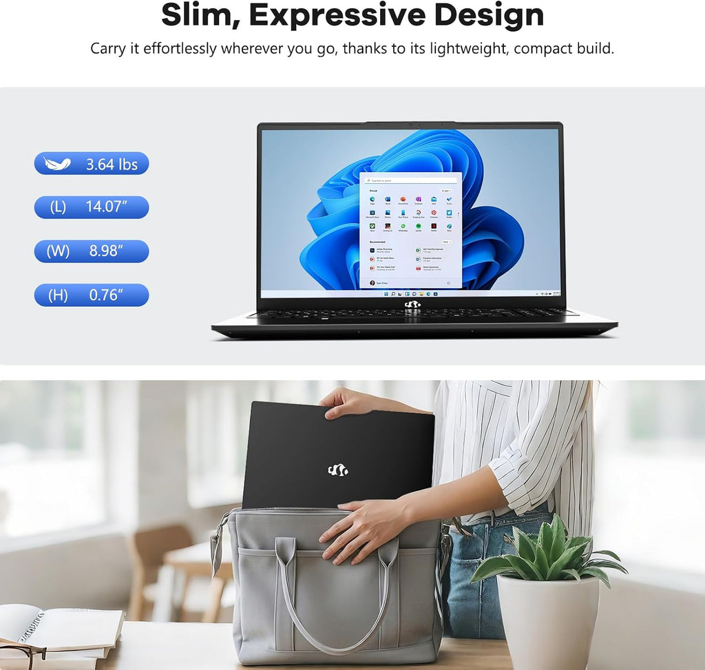 NIMO 15.6' FHD-IPS-Laptop, Intel i5-12450H 8 Cores 16GB RAM 1TB SSD (Beat i7-11800H, Up to 4.4 GHz) 100W Type-C Fingerprint Backlit Keyboard for Professionals & Students Office, Study & Travel