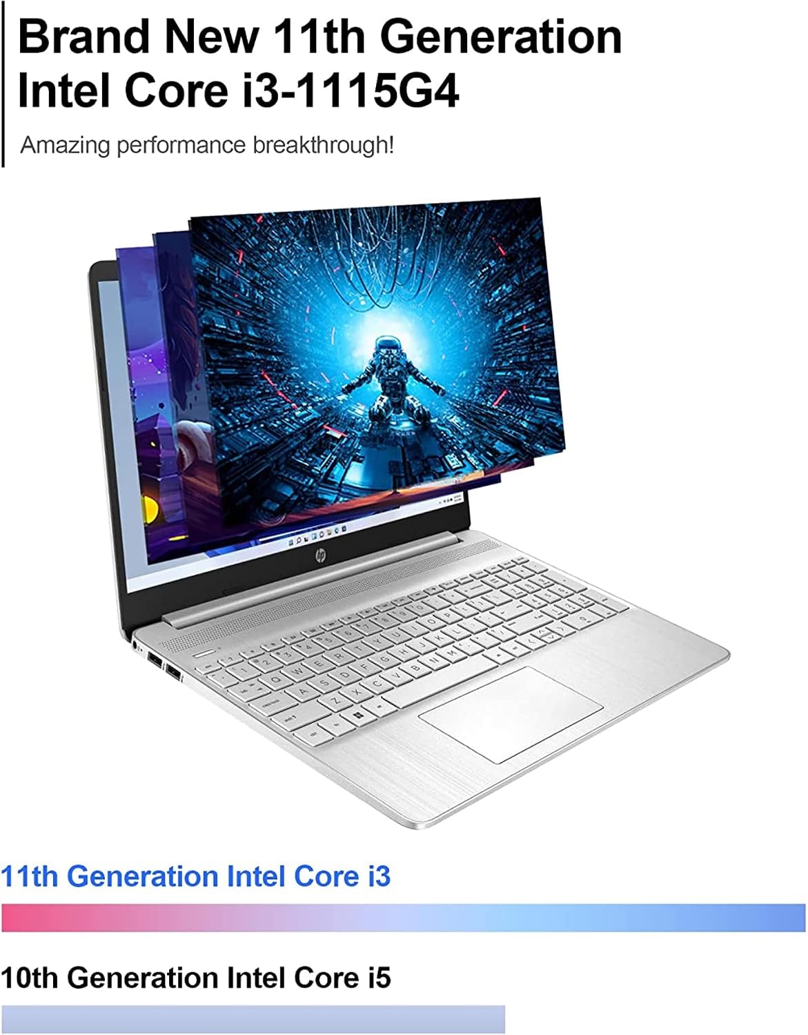 HP Pavilion 15.6' HD Touchscreen Anti-Glare Laptop, 32GB RAM, 1TB SSD Storage, Intel Core Processor up to 4.4GHz, Up to 11 Hours Long Battery Life, Type-C, HDMI, Windows 11 Home, Silver
