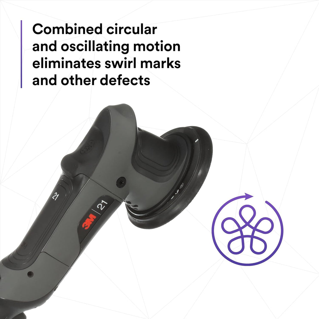 3M Perfect-It Random Orbital Polisher, 34101, 21mm, 120V/60Hz Variable Speed Control for Automotive Refinishing, Refining, Polishing