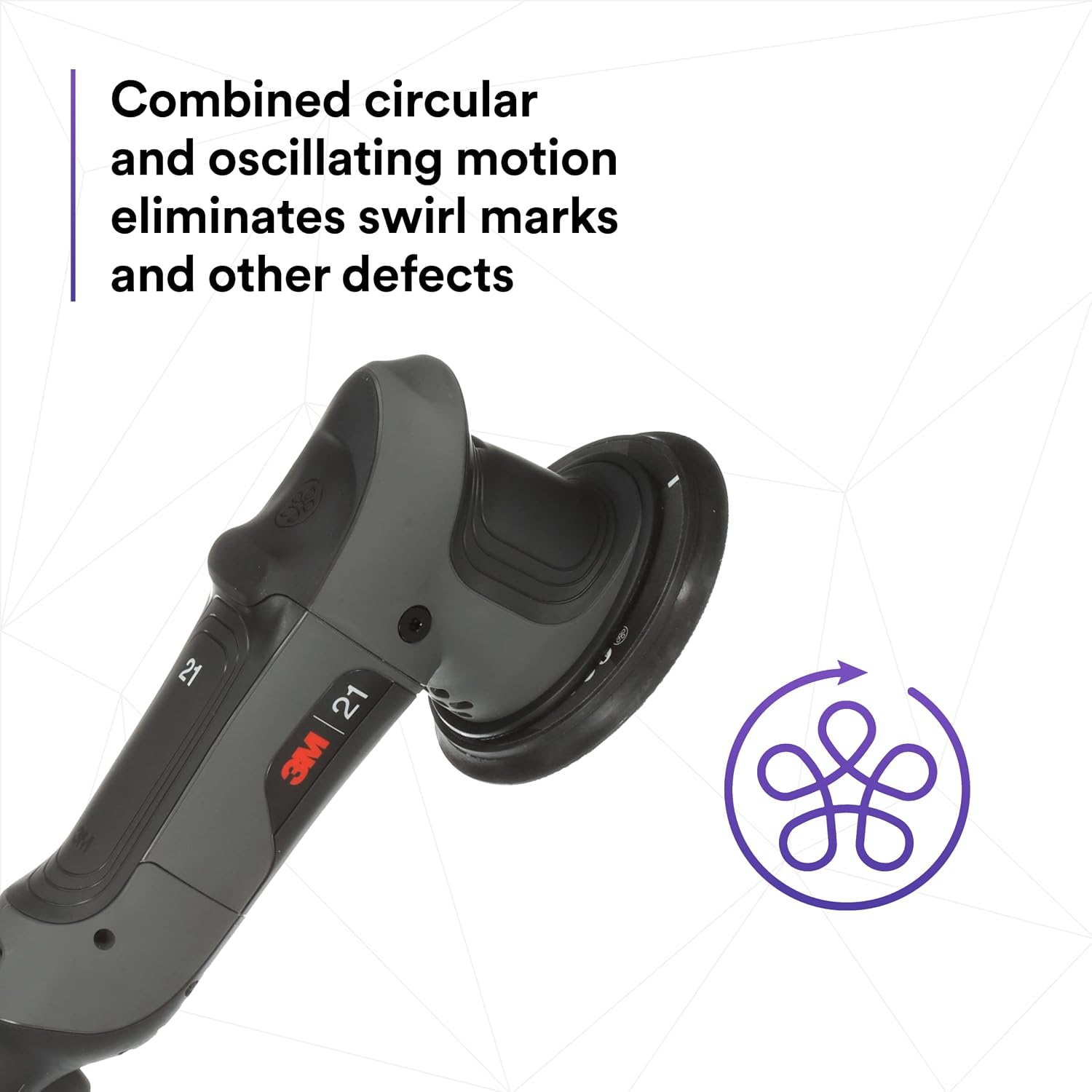 3M Perfect-It Random Orbital Polisher, 34101, 21mm, 120V/60Hz Variable Speed Control for Automotive Refinishing, Refining, Polishing