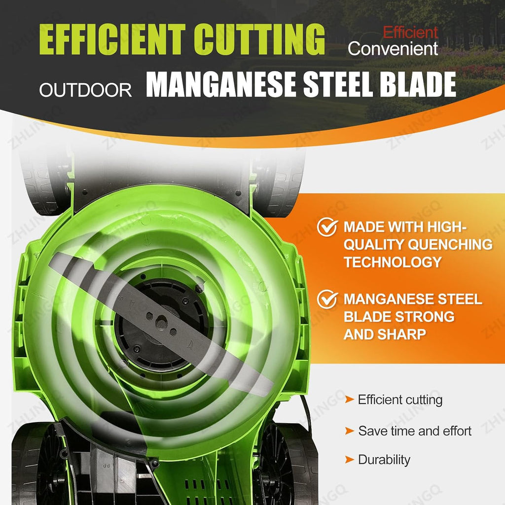 40V Cordless Lawn Dethatcher, Self Propelled Electric Lawn Mower with 13-inch Manganese Steel Blade & Lithium Battery*2/4, 3 Heights Adjustment, 16.5LBS Light Weight, for Garden, Yard, Farm,Battery*2