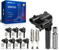 KAX 8Pcs Ignition Coils and 16Pcs Spark Plugs Kit w/Tool for Dodge Ram 1500 2500 3500 2003-2005, Durango 2004-2005, Chrysler 300 2005, Grand Cherokee 2005, Magnum 2005, 5.7L Replace# UF378, 5306
