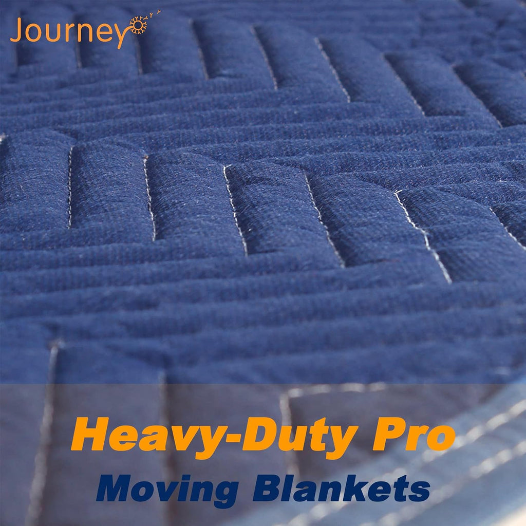 Padded Moving & Packing Blankets-Heavy Duty Pro - 80' x 72' (90lb/dz Weight) - Furniture Shipping Pads for Moving and Storage- Blue-6 Pack