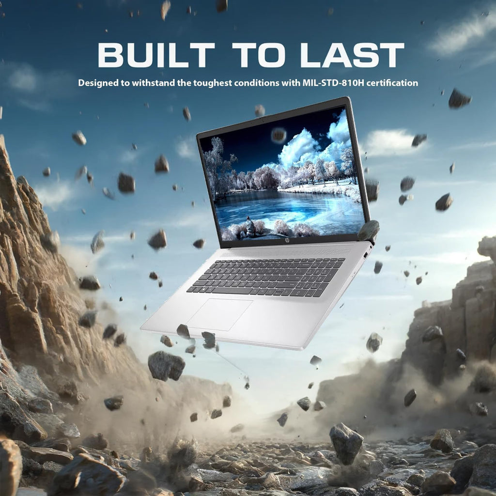 HP 2025 17 Inch Business and Student Laptop Computer, AMD Ryzen 5 6-Core 7430U, 64GB RAM, 2TB PCIe SSD, 17.3 FHD Display, Windows 11 with Microsoft Office, 10-Key Number Pad, WOWPC Recovery USB