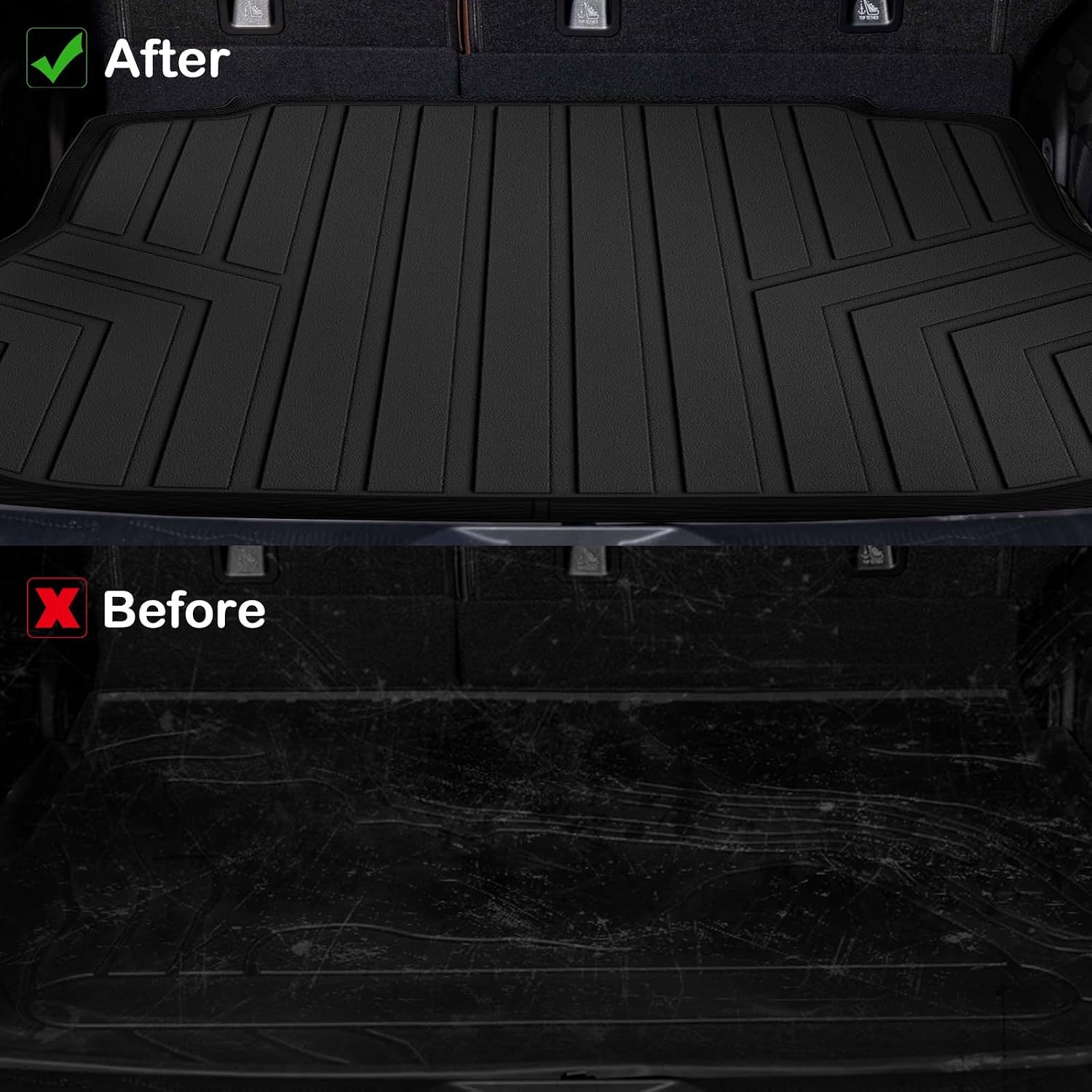 Floor Mats for Toyota Avalon 2013-2018 Upgrade Trunk Mat All Weather TPE Floor Liners Fit for Toyota Avalon 1st & 2nd Row and Cargo Liner Anti-Slip Full Set Car Mats