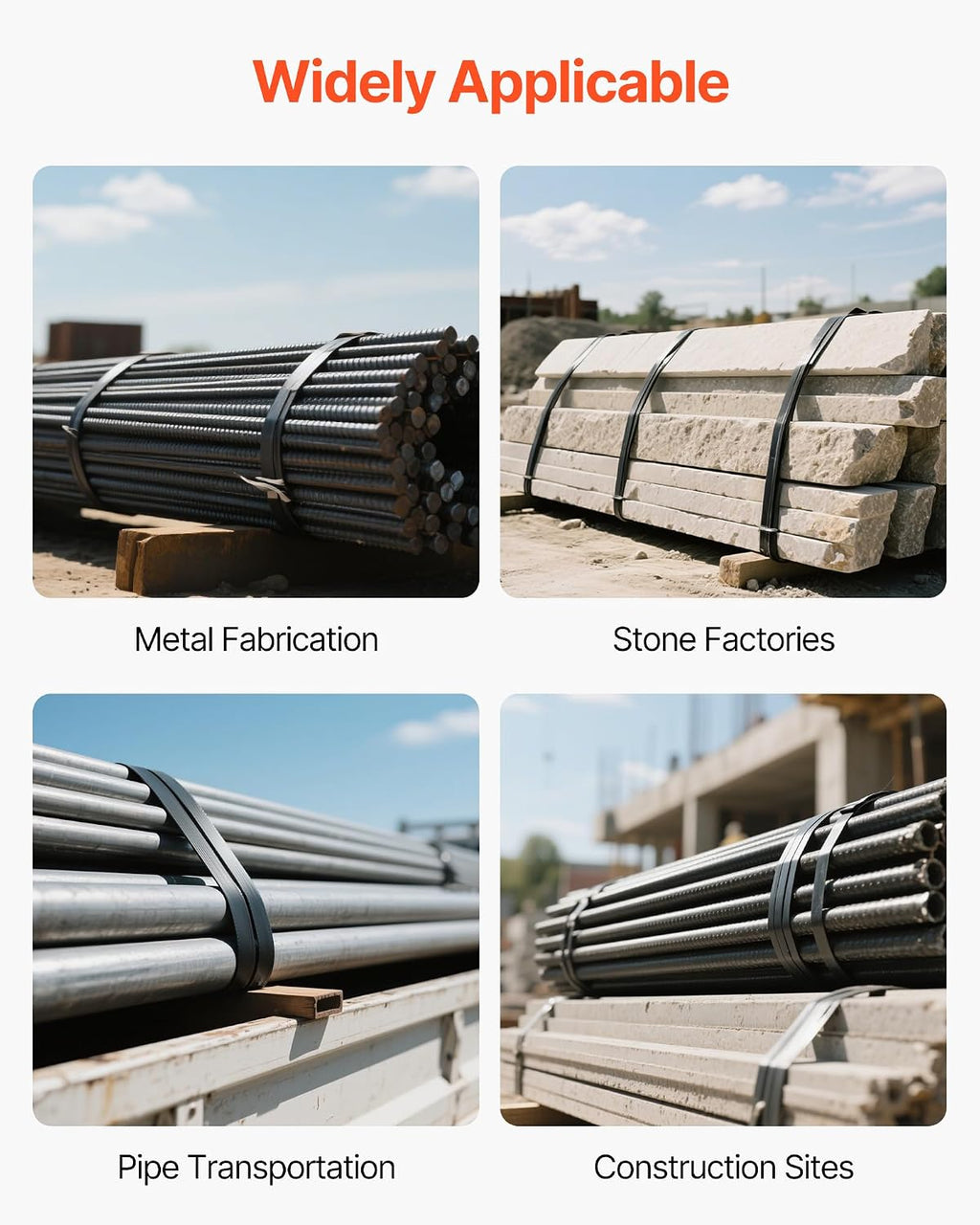 VEVOR Steel Strapping Coil, 3/4 in x 0.02 in x 1640 ft, Metal Strapping Banding Roll Withstands Harsh Environment, 1700 lbs Break Strength, Heavy Duty Banding Pallet Strap Coil for Pallet Packing