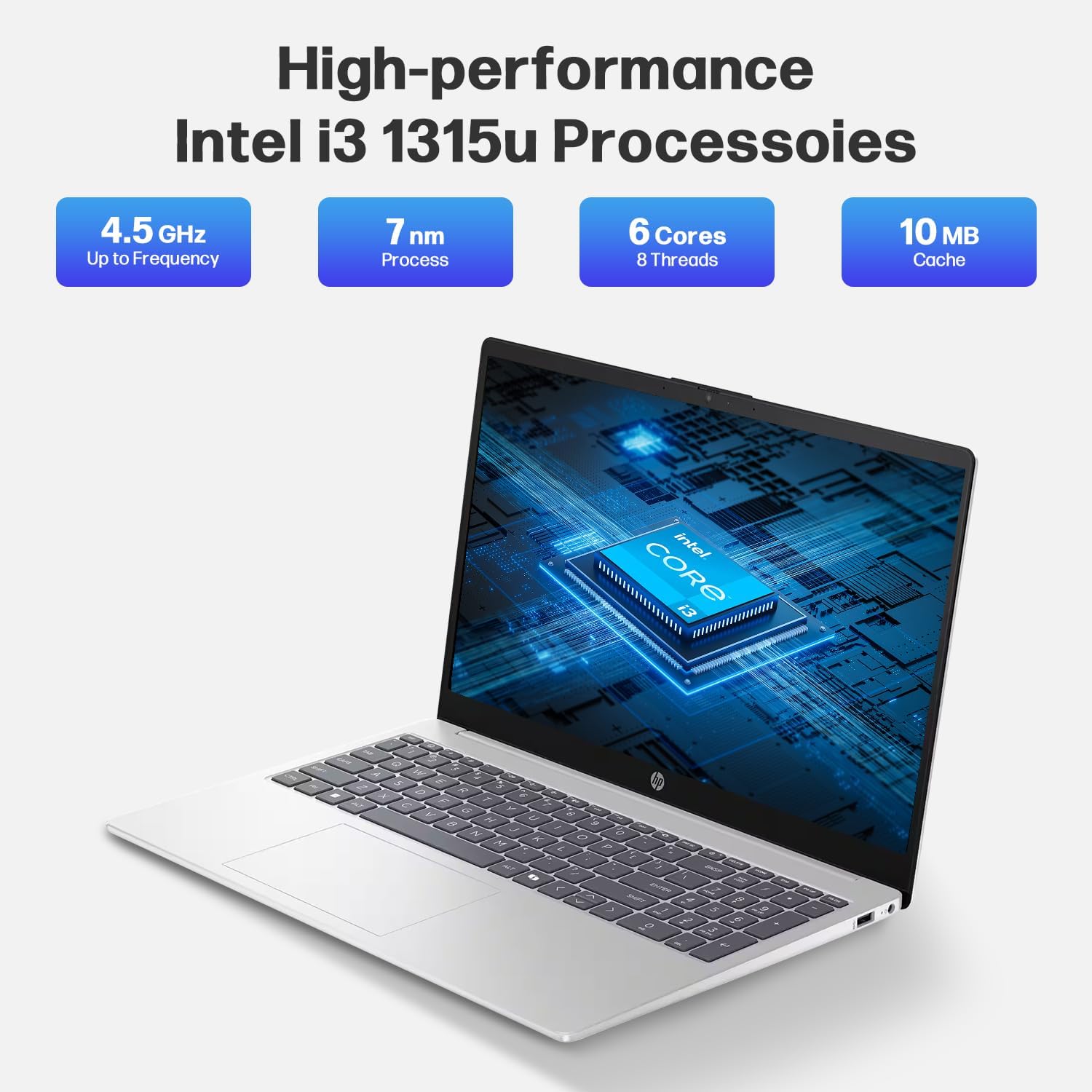 HP 2025 New 15.6' HD Touchscreen Laptop, Intel i3-1315U, 64GB RAM, 1TB SSD + 256GB Portable SSD, AI Copilot, Office Lifetime, Bundle with Docking Station & HDMI, for Business & Student, Windows 11