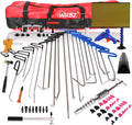 WHDZ 86PCS Paintless Dent Repair Tool Paintless dent Repair Rods Kit with Slider Hammer Dent Lifter Bridge Puller Set LED Line Board for Pop a Dent