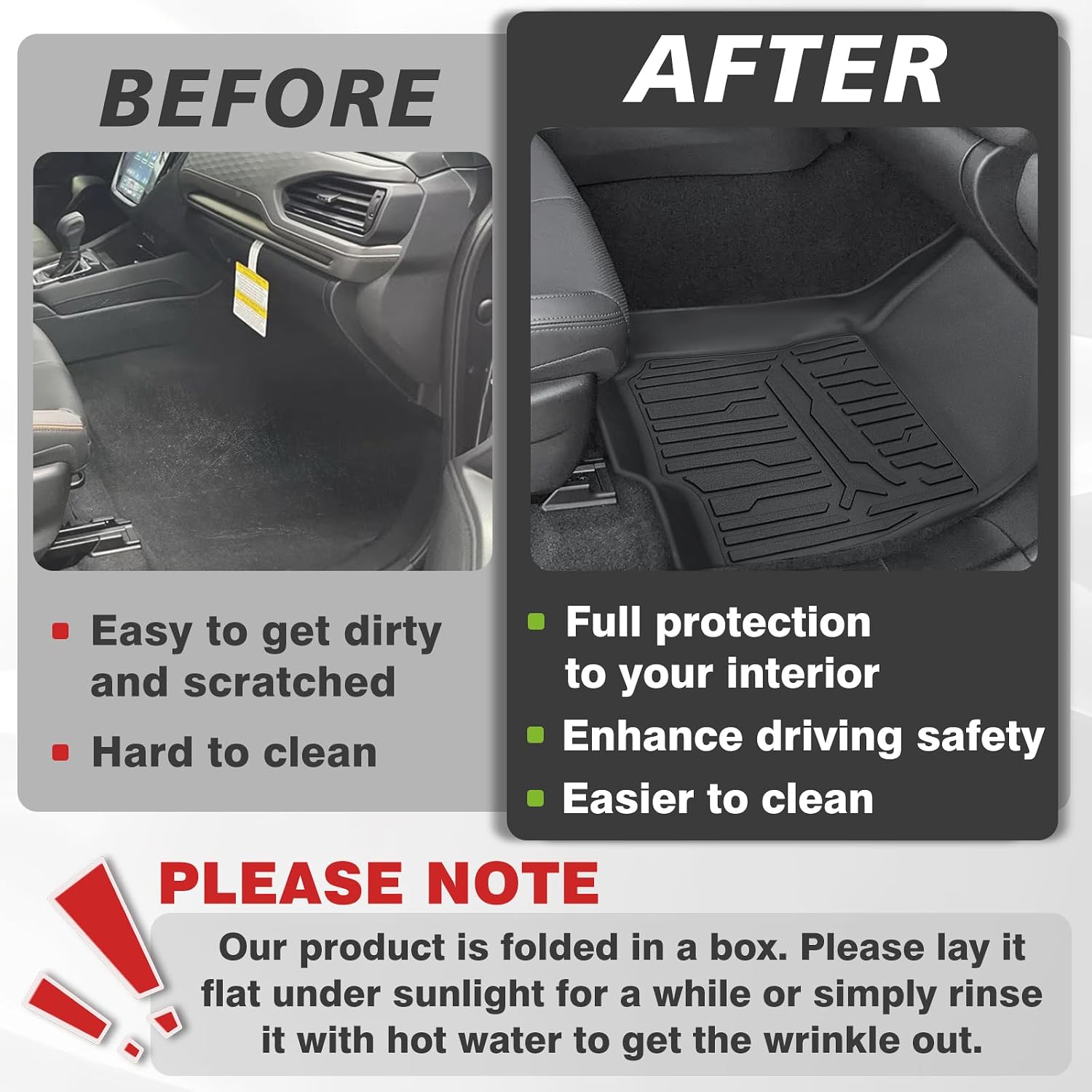 TripleAliners Floor Mats 1st & 2nd Row Compatible with 2025 2026 Subaru Forester Accessories TPE All-Weather Protection Floor Liner Anti Slip (Won't Fit Hybrid)