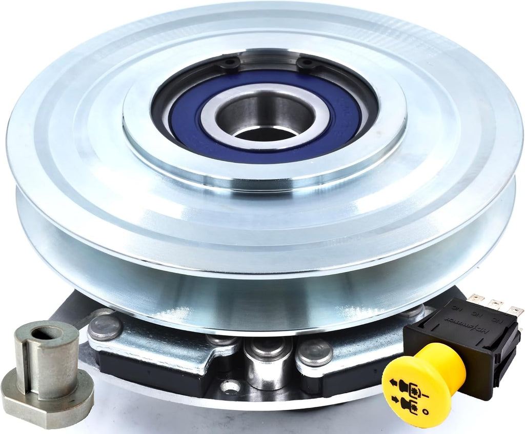 HD Switch HiTorque 130ftlb Billet Pulley Electric Clutch 104-3624 109-7035 & 20A PTO Switch 103-5221 w/Larger Pulley Bearing fits Toro Exmark Z-Master Laser Z CT TimeCutter Lawn Mower