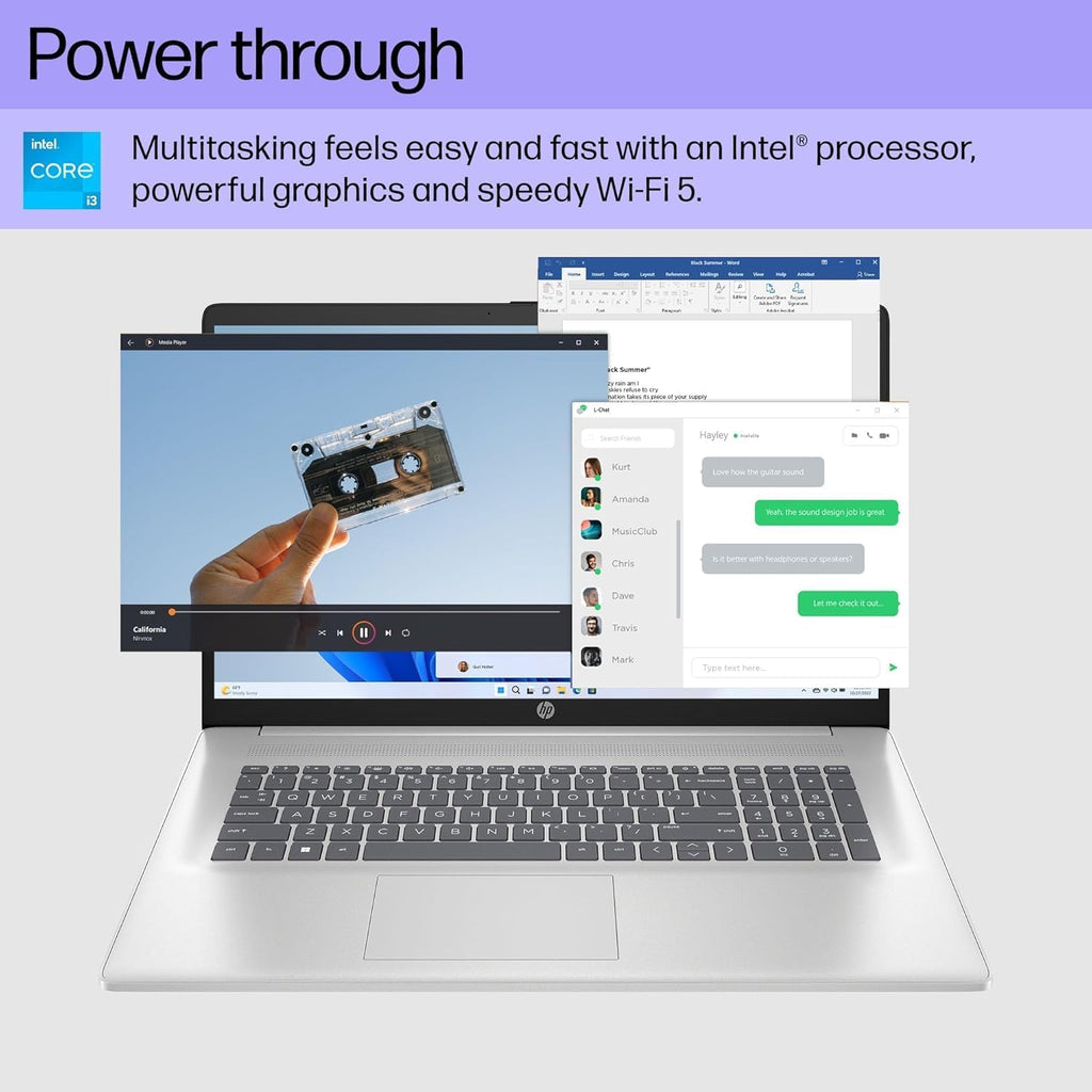 HP 17.3 Inch Touchscreen Laptop Computer for Business & Student | Intel 6-Core 12th Gen i3-1215U (Up to 4.4GHz) | 32GB RAM, 1TB SSD | Intel UHD Graphics | HD+ Display | HDMI, USB-C | Windows 11