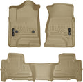 Husky Liners Weatherbeater Floor Mats | Fits 2015-2020 Chevrolet Suburban & GMC Yukon XL | Front & 2nd Row, 3-pc Tan - 99213