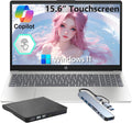 HP 15 Laptop, 15.6' FHD (1920x1080) Touchscreen, Intel Core i5-1334U (>i7-1165), 16GB RAM, 512GB SSD, External DVD Drive & 8-in-1 Hub, Long Battery Life, Wi-Fi 6, Numpad, Fast Charge, Windows 11 Home